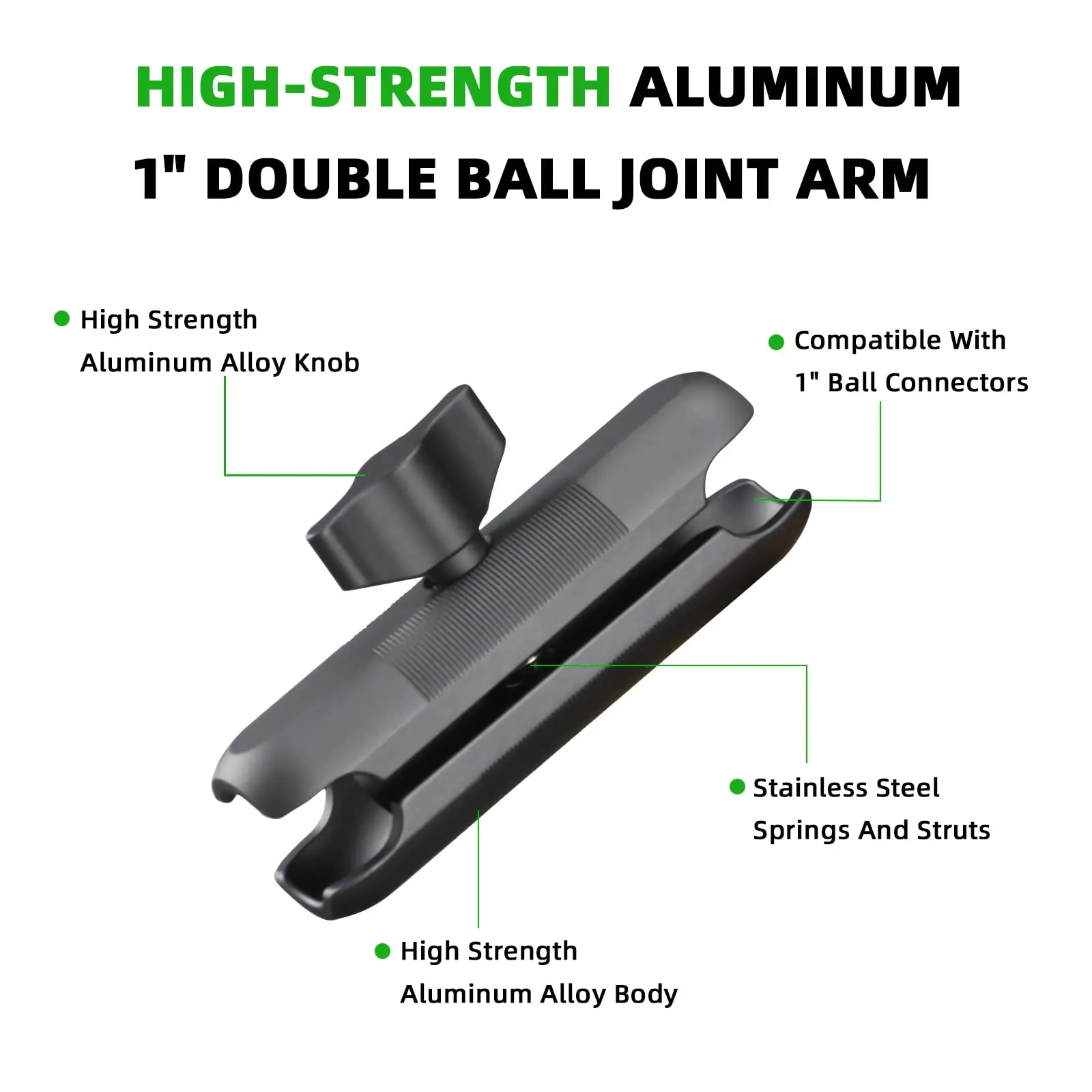 FANAUE Aluminiumlegierung Doppelsockelarm 25 MM/1 Zoll Kugelkopfhalterung Klemmhalterung für Fahrrad Motorrad Kamera für RAM MOUNTS – Detail 25