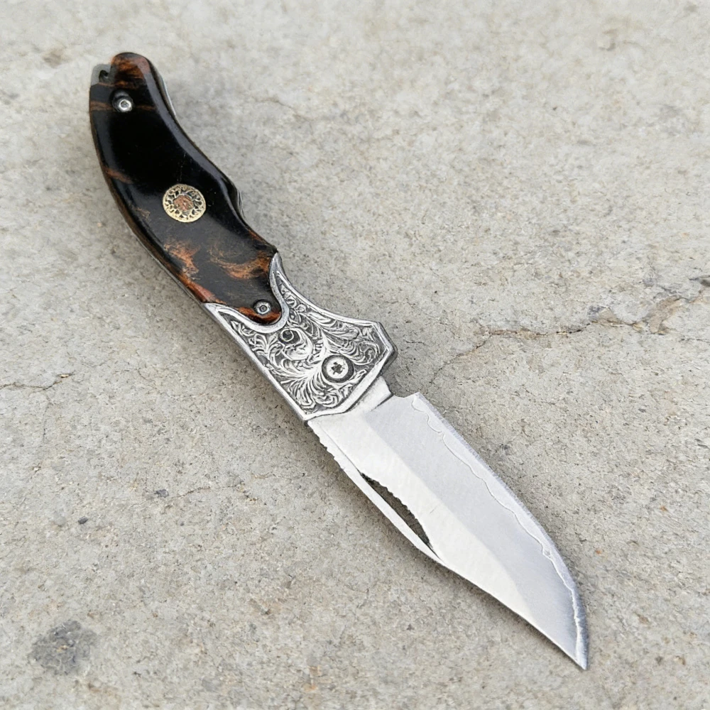 

Складной карманный нож SDK-11 повышенной твердости для активного отдыха, лезвие из стали 5Cr13Mov, рукоять из стали 420 и акрила, инструмент EDC для кемпинга