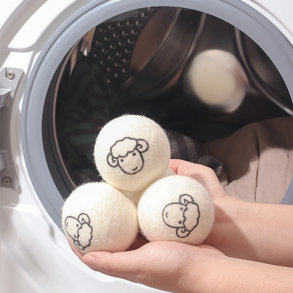 Reusable Wool Dryer Balls Softener Laundry Home Washing 4/5/6/7/8/9/10cm Fleece Dry Kit Ball Useful Washing Machine Accessories