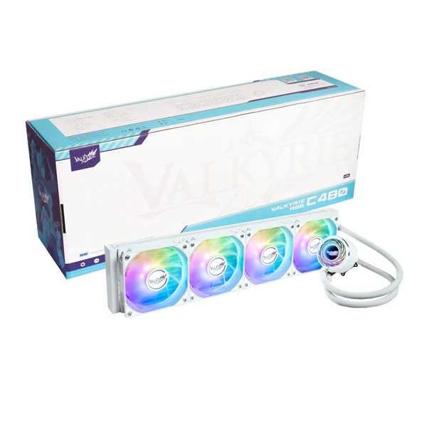 Valkyri C480 ARGB CPU water cooling cooler White