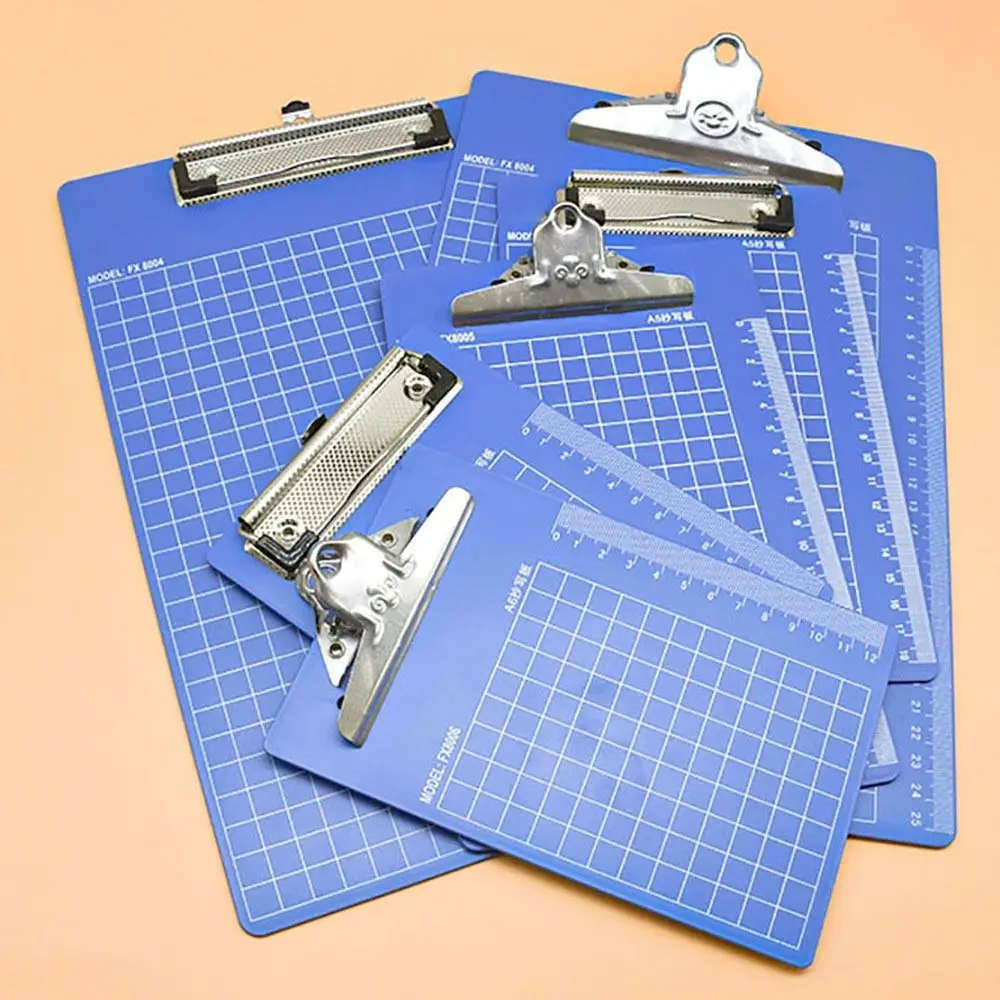 1Pcs New A4/A5/A6 Writing Clipboard Plastic Blue Writing Pad Board Menu Bill Folder Paper Ticket Storage