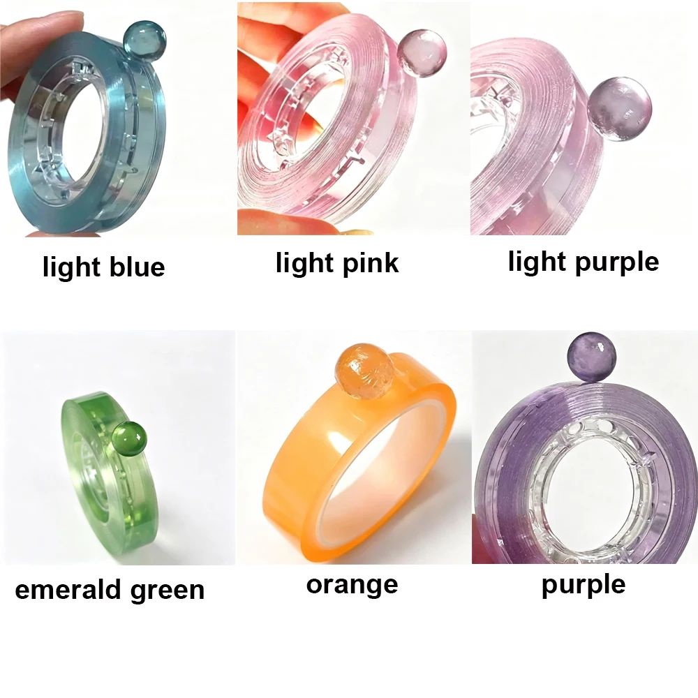 Transparent Colorful Sticky Ball Tape DIY Decompression Toy Colorful Hand Rolling Adhesive Tape Relax Craft Supplies Gift