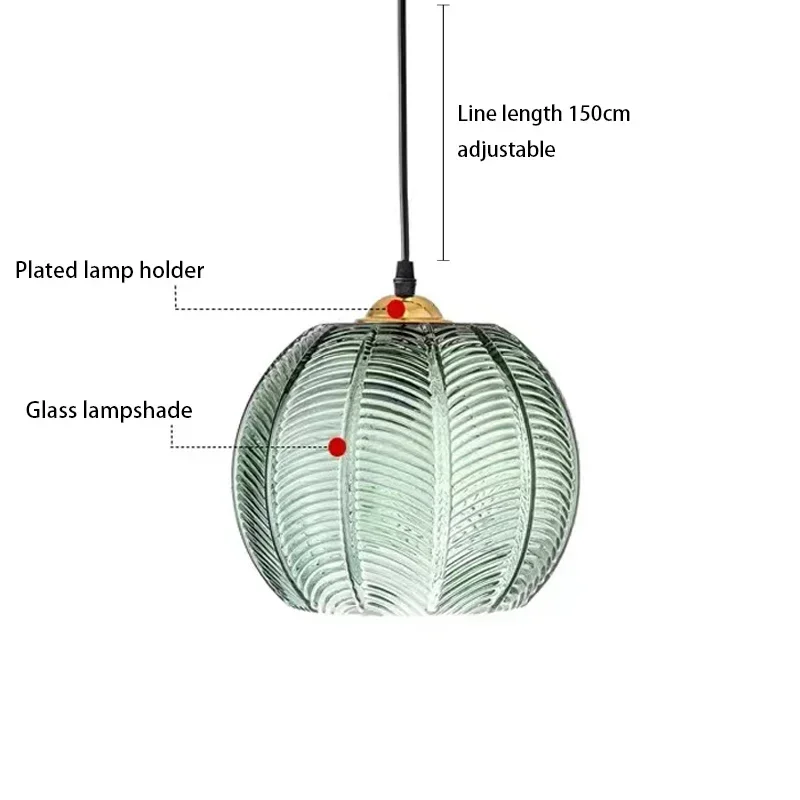 Nordic Glass Modern Pendant Light Chandelier for Dining Room Kitchen Island Bedside Home Decor Hanging Ceiling Lamps