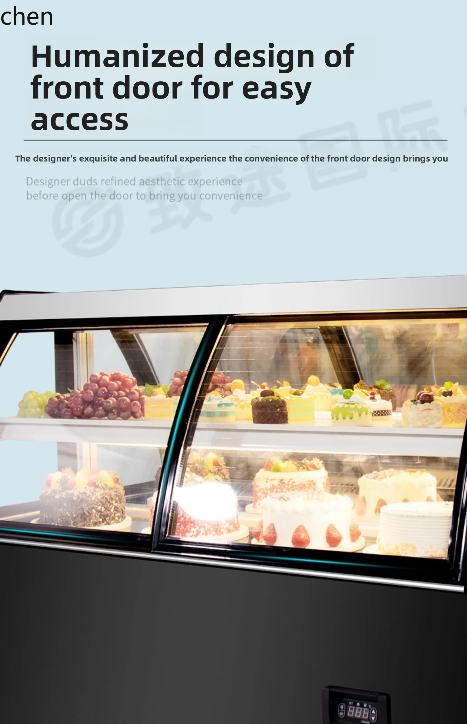LXC front door cake refrigerated display cabinet desktop air-cooled refrigerator fruit cooked food fresh-keeping freezer