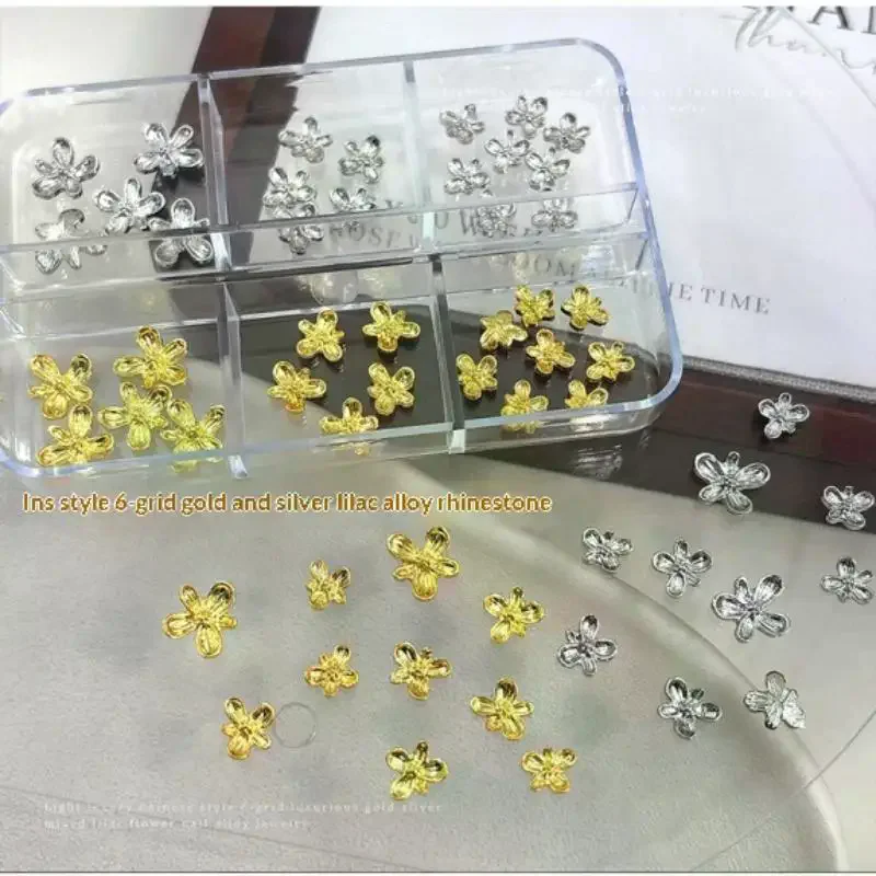 20/30pcs 3D Alloy Flower Nail - Nail Art Lilac recension och pris