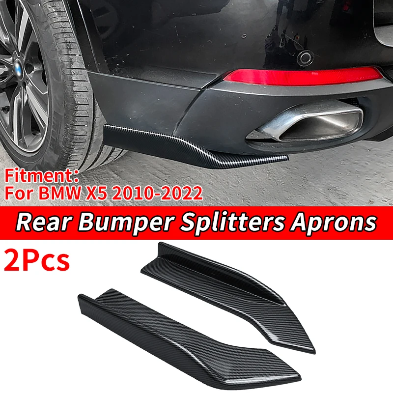 

Car Rear Bumper Splitters Aprons Carbon Trunk Lip Spoiler Canard Wing Diffuser Wrap Angle Protector ABS For BMW X5 G05 2010-2022