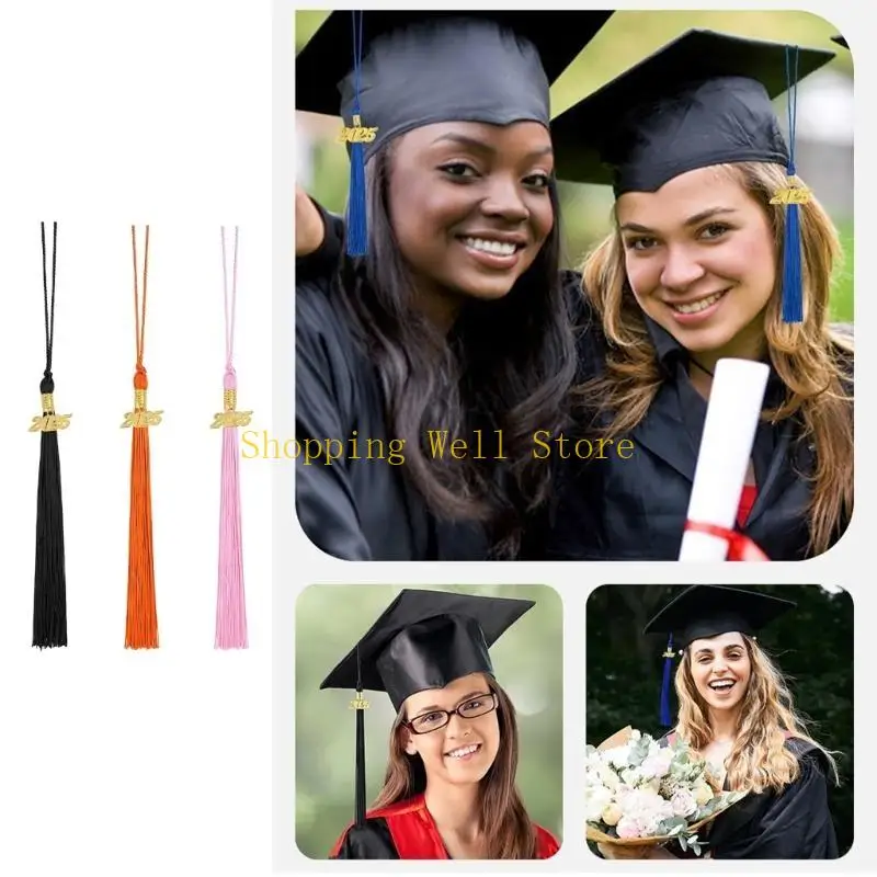 Caps graduação KX4B Tamels Decorações chapéu graduação com 2025 Acessórios graduação charme ouro para tampas