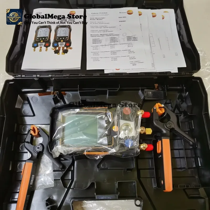2026 Latest Digital Manifold Gauge Set with Clamp Thermometer Pressure Sensors HVAC AC R134a R410a R22 R407c