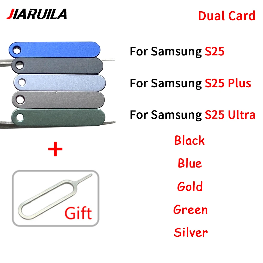 

NEW Dual Card SIM Card chip slot drawer SD Card Tray Holder Adapter Repair Parts For Samsung S25 Plus S25 Ultra