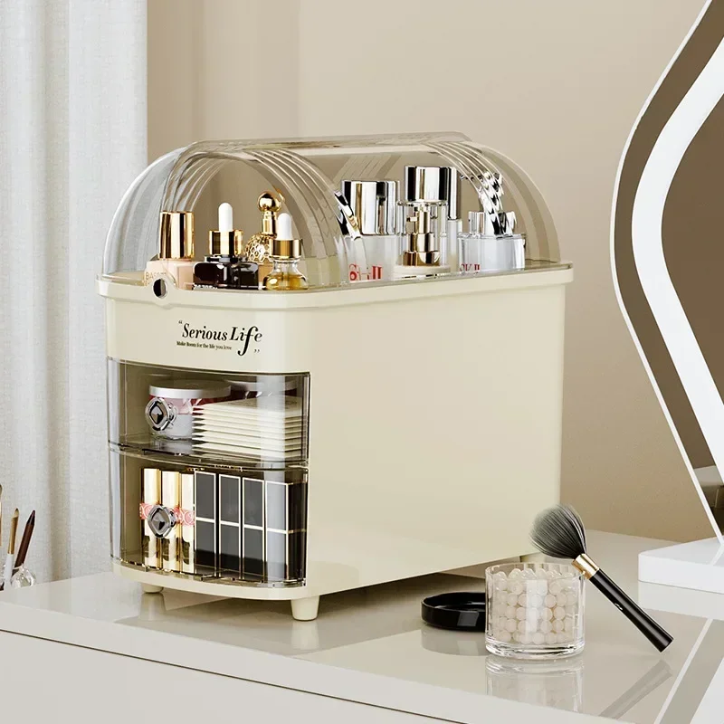 

New Cosmetics Storage Box Large Capacity Skin Care Products Storage Box Desktop Lipstick Box Shelf Crack Dust Box