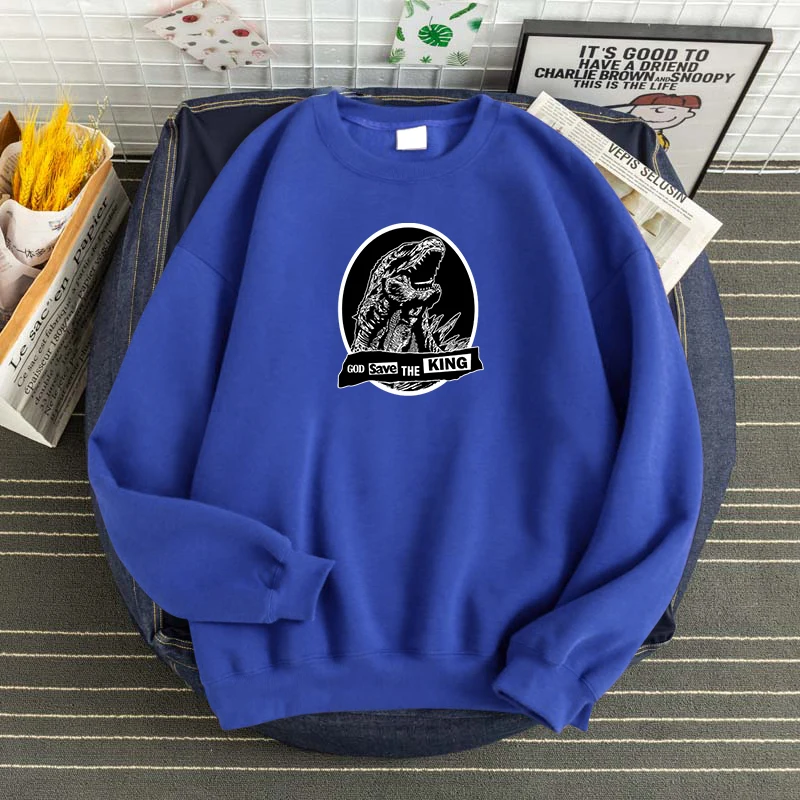 New Gad Save The King Monster Printing Hooded Thick Fashion Clothes Loose Comfortable Men Hoodies Oversized Casual Male Hoody