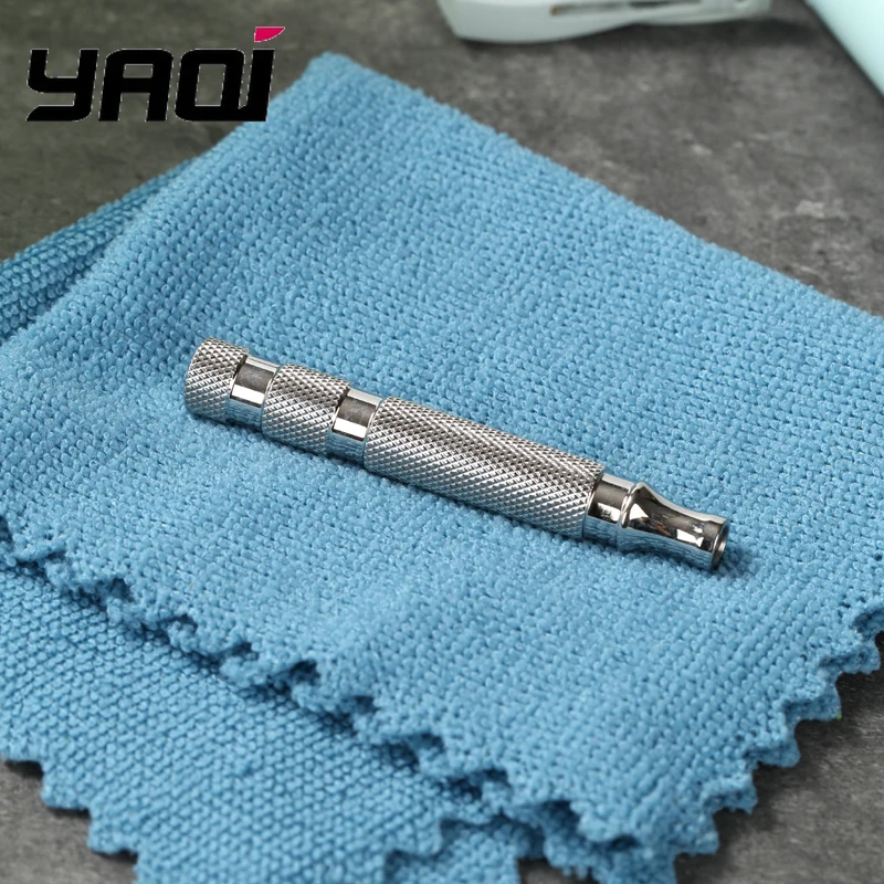 YAQI Polished 303 Stainless Steel Safety Razor Handle for Men - Smooth Shaving Experience