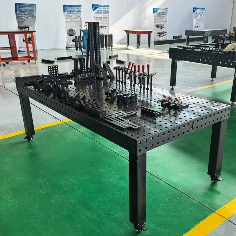 Precision welding and welding table for new conditions of steel table with modular fixture system