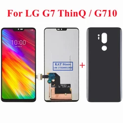 Compatible For LG G7 ThinQ / G710 G710EM G710PM G710VMP LCD Touch Digitizer Full Assembly And Back Cover Black