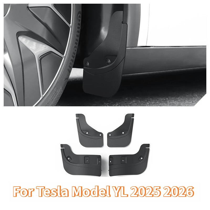 

Mud Flaps For Tesla New Model YL 2025 2026 TPE Front Rear Wheel Mud Flaps Anti-Snow Anti-Sand Guard Protector ﻿Car Accessories
