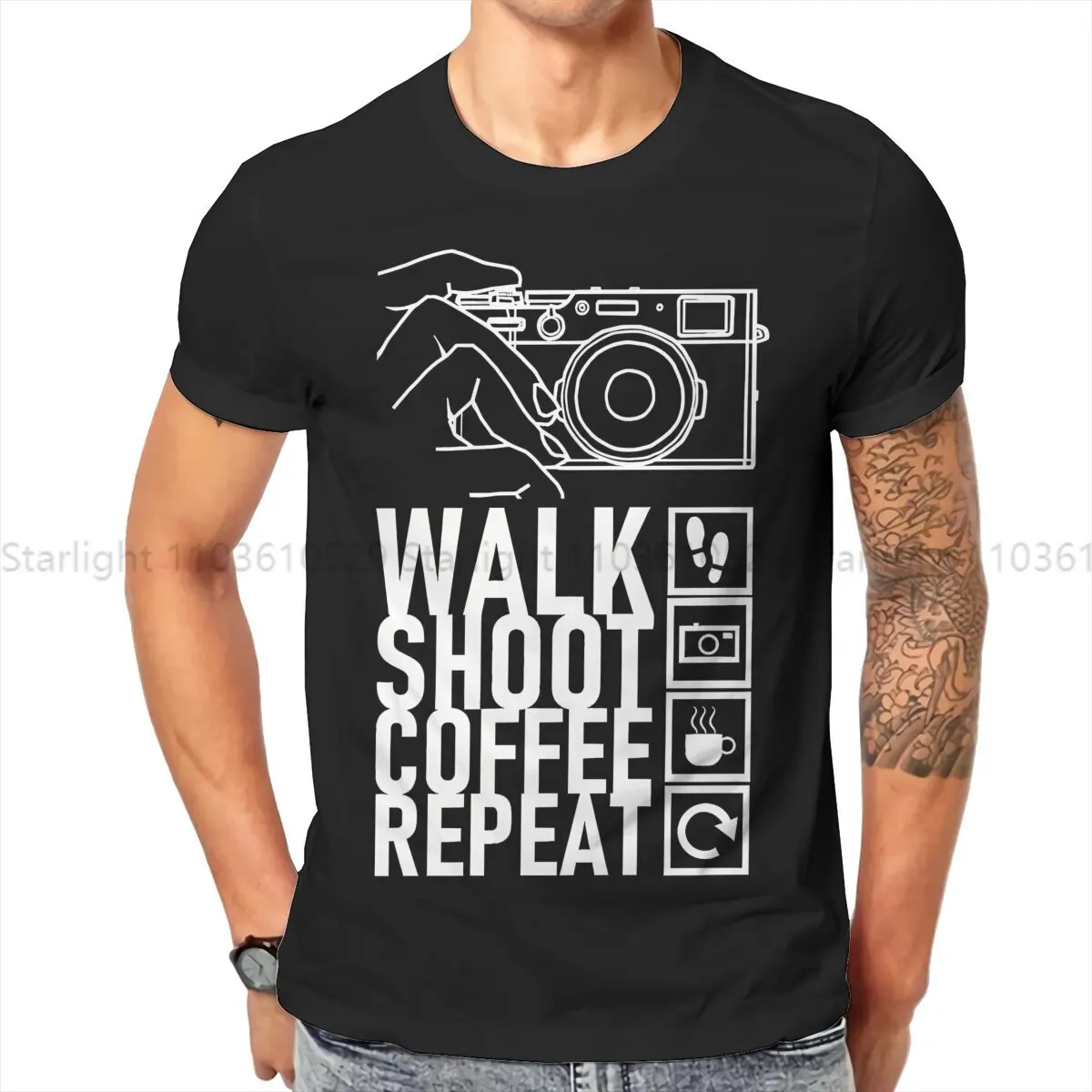 Fujifilm X100V Photo Walk TShirt For Male Photographer Camera Patent Clothing Novelty T Shirt Soft