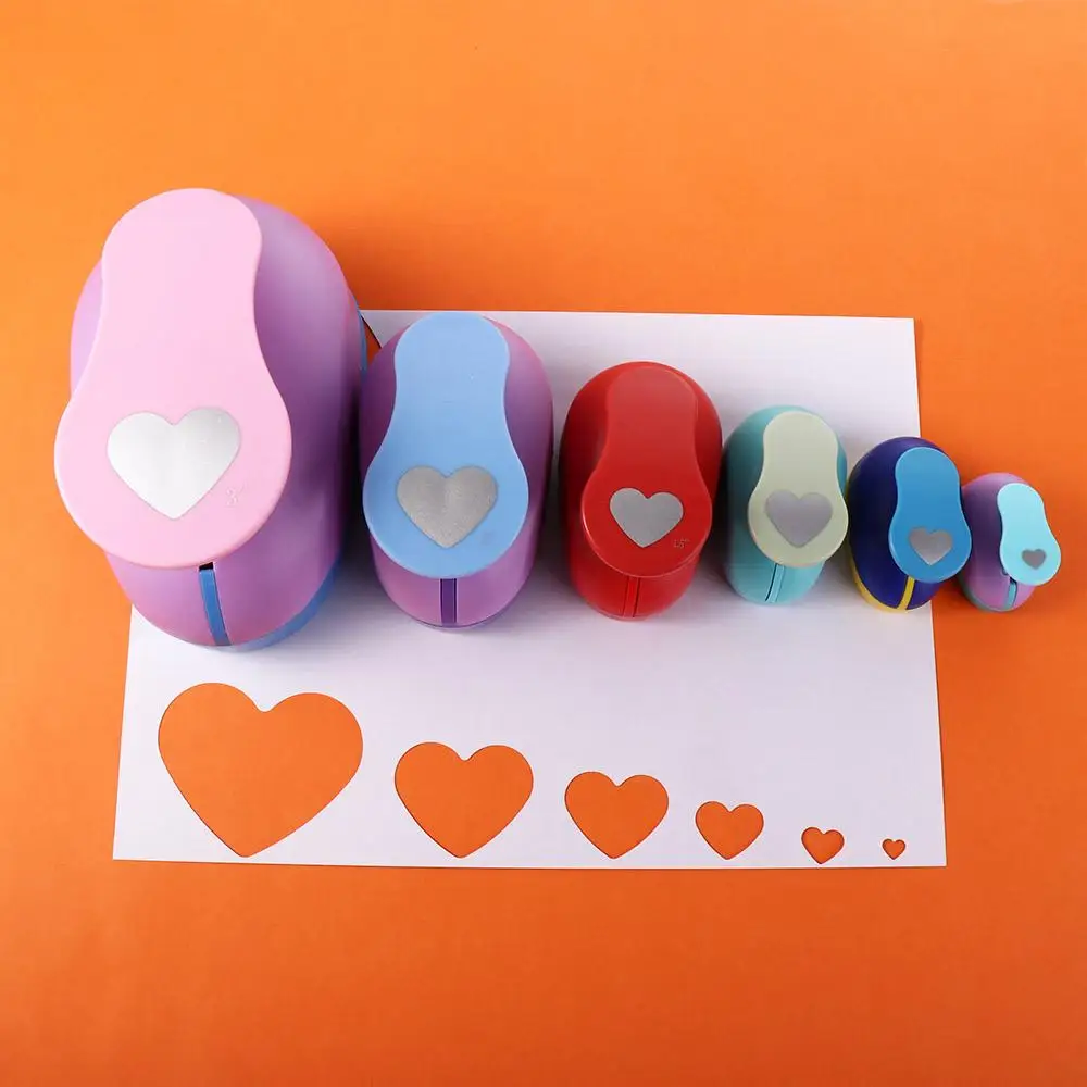 

Handmade Kid Toy Heart-shaped 9-75mm Paper Cutting Children Hole Puncher Punches Maker Embossing Punches Scrapbooking Machine