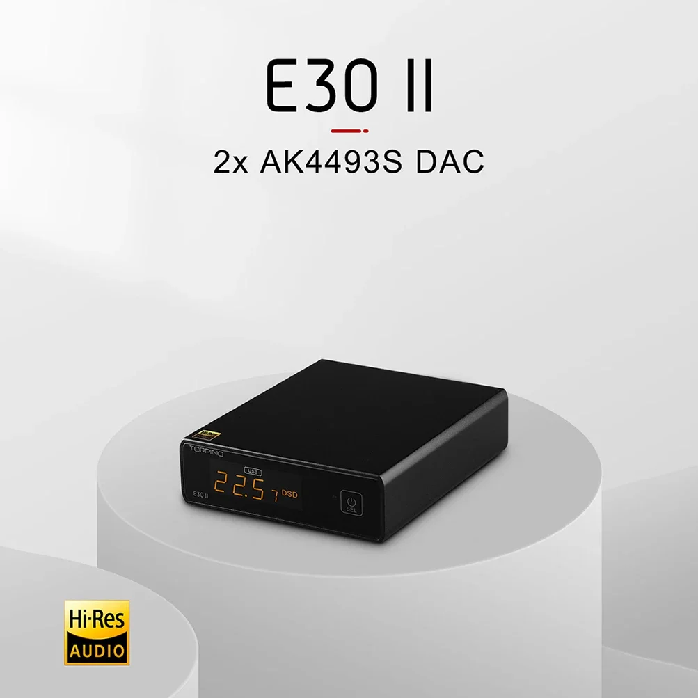 جهاز فك ترميز TOPPING E30 II Dual AK4493S DAC XU208 32bit/768k DSD512 يعمل باللمس مع جهاز تحكم عن بعد عالي الدقة