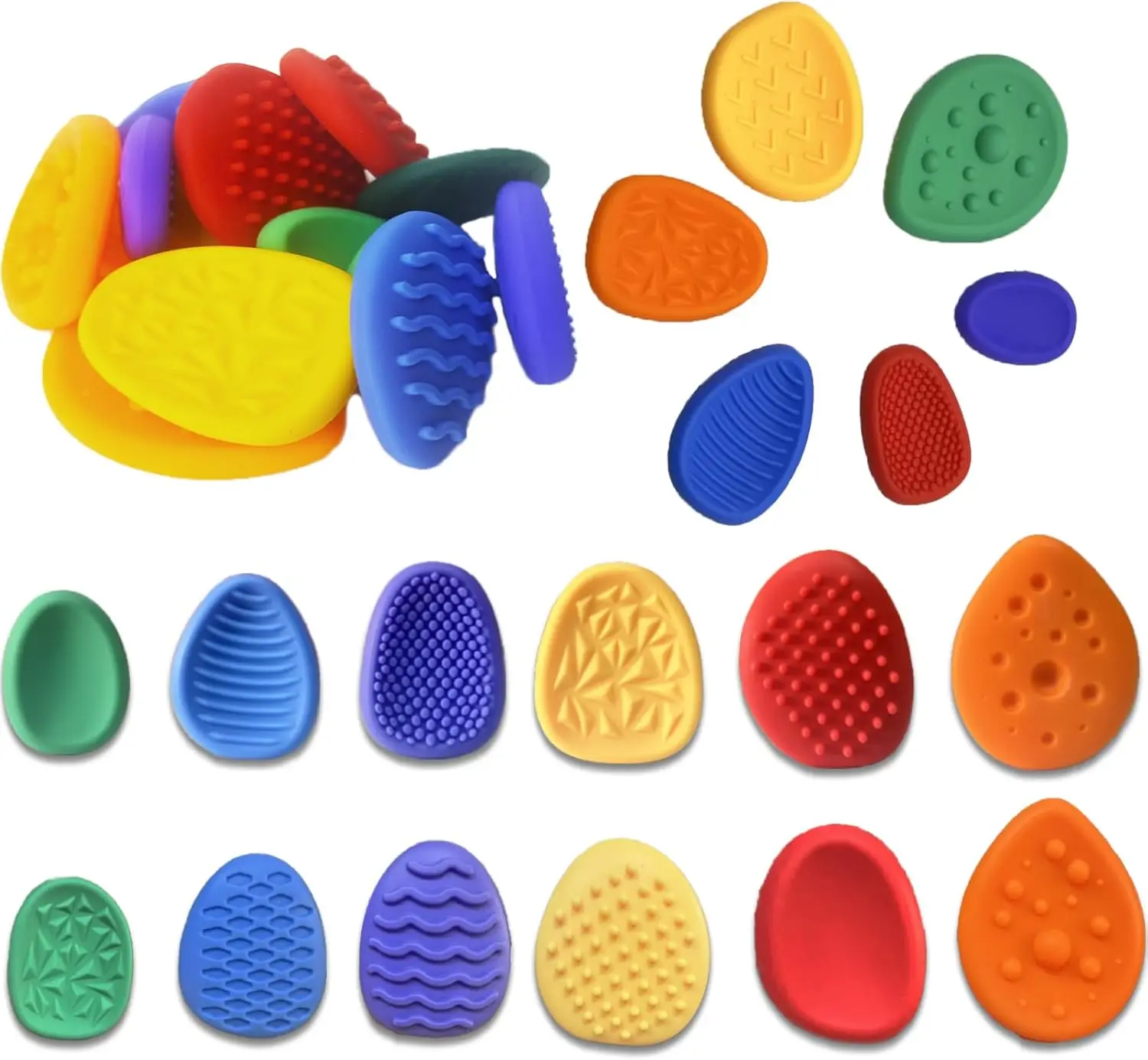 Juguetes Sensoriales para Niños y Adultos, Piedras Texturizadas para Autismo, TDAH, Niños, Calmantes, Juguetes para Aliviar el Estrés, Regalos