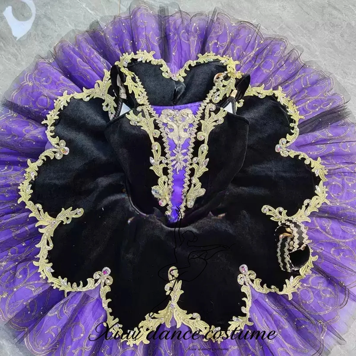 Purple Lilac Venice Carnival Variations Ballet Performance Costume Customization