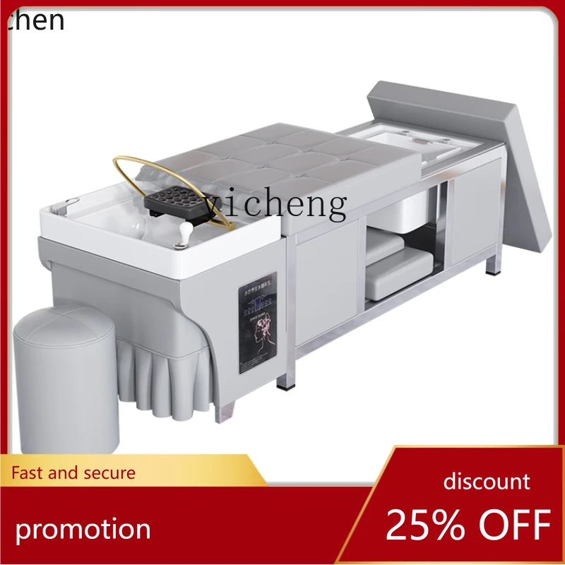 

YFY Shampoo Chair Head Therapy Bed Water Circulation with Pedicure Shampoo Chair Barber Shop