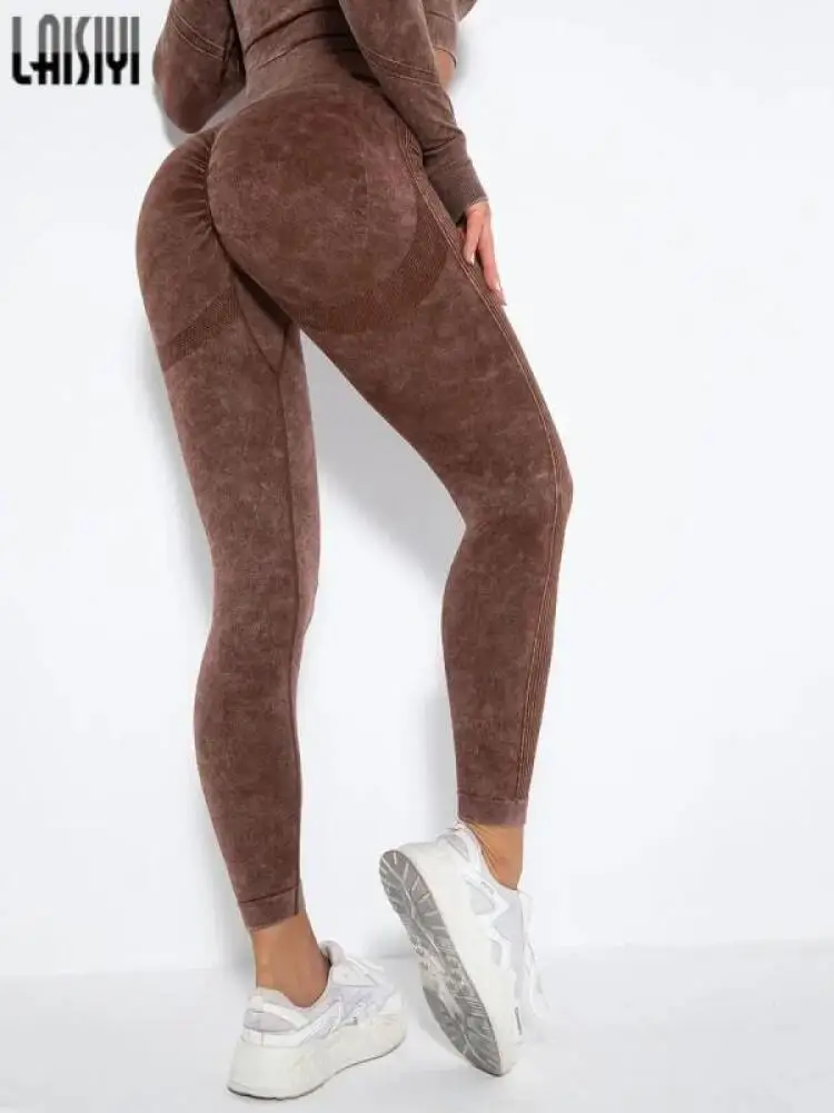 

Women Sports Workout Legging Slim Leggings Mujer Seamless Fitness Legging LAISIYI Push Up Sexy Bubble Butt High Waist Leggins