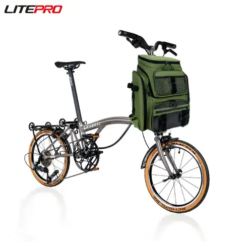 Litepro Brompton 자전거용 다기능 야외 낚시 태클 가방, 대용량 루어 낚시 기어 보관 배낭