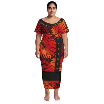 Pacific Island Art Design personnalisé dames robe grande tai...