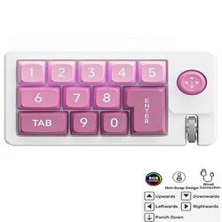 Portable Joystick Mechanical Wired Keyboard Full Hot Swappable Key RGB Backlight Programmable Gaming Keyboard for Desktop/Laptop