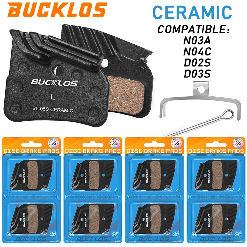 BUCKLOS Fahrrad Hydraulische Bremsbeläge für N03A N04C N02S N03S Keramik Fahrrad Bremsen Pads Wärmeableitung Straße Mountainbike Pad