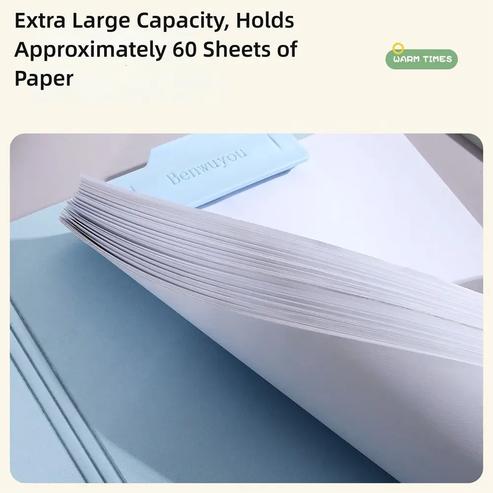 Immagine 6: Portablocco 2-in-1 Durevole e Pieghevole, Organizzatore di Documenti Impermeabile, Porta Documenti Verticale per Studenti