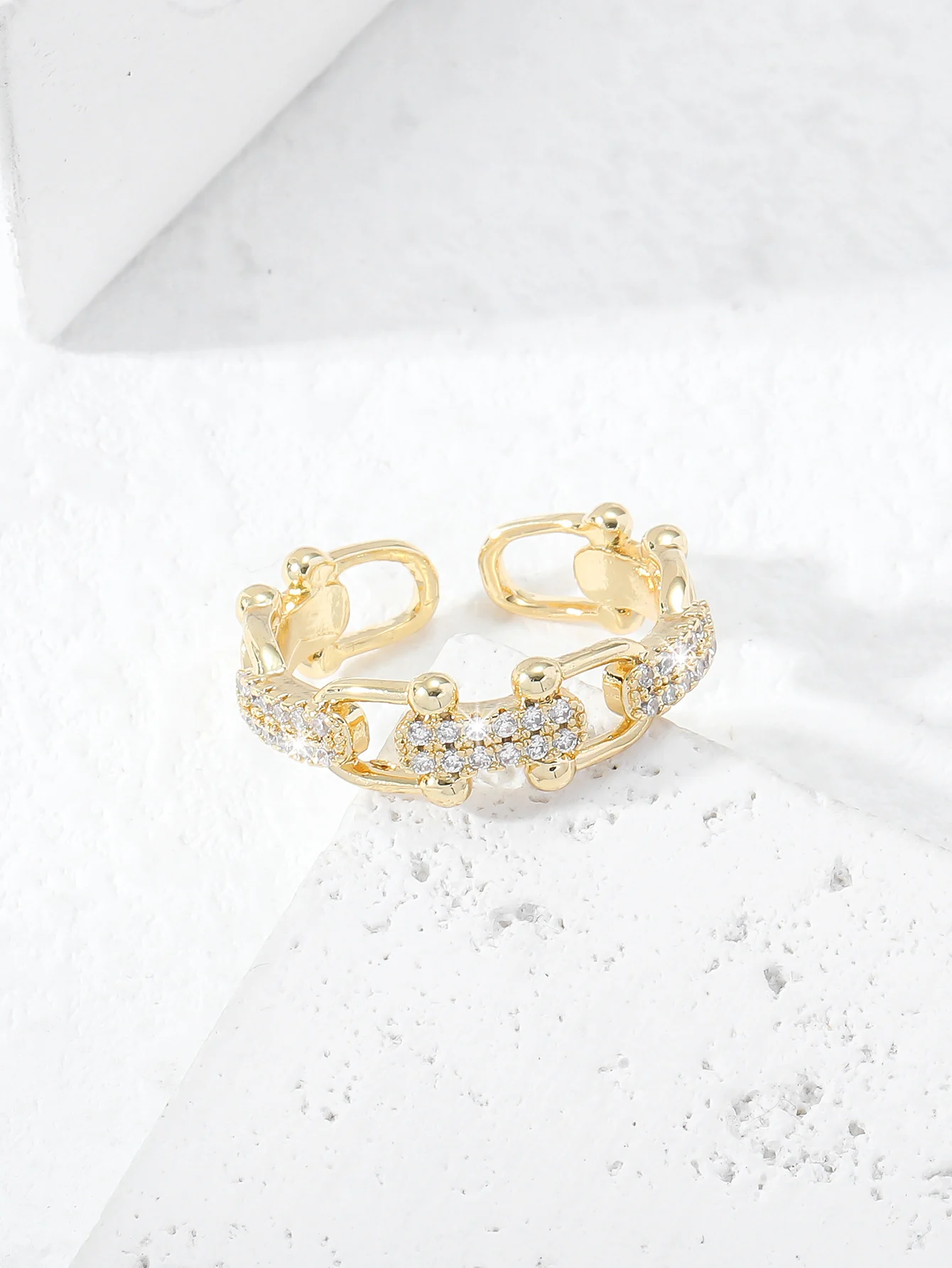 Europe and the United States fashion trend U-shaped ring ring ring unique design selling casual all-matching temperament ins sim