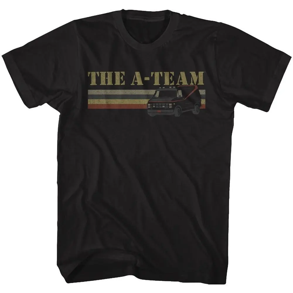 A Team Retro Van Lines Logo Black T Shirt