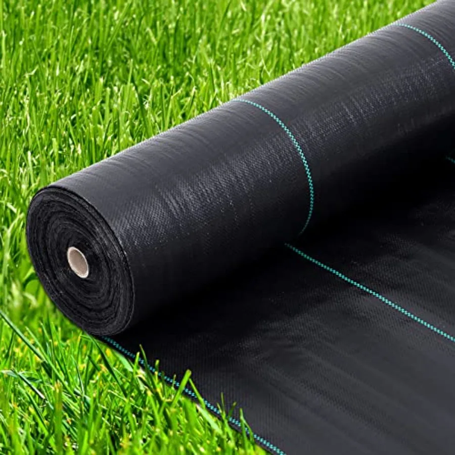 6.5ft x 330Feet Weed Barrier Landscape Fabric Heavy Duty, Premium 3.2oz Ground Cover Weed Block Gardening Mat, Easy Setup and S