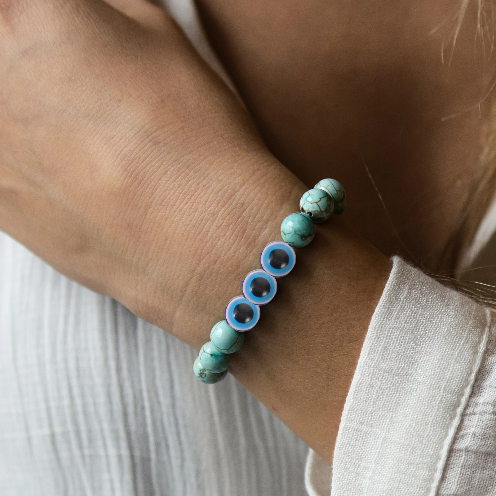 

100Pcs Resin Eye Beads Bright Colors DIY Jewelry Making Bracelets Necklace Earrings Crafts Resin Blue Eyes Bead