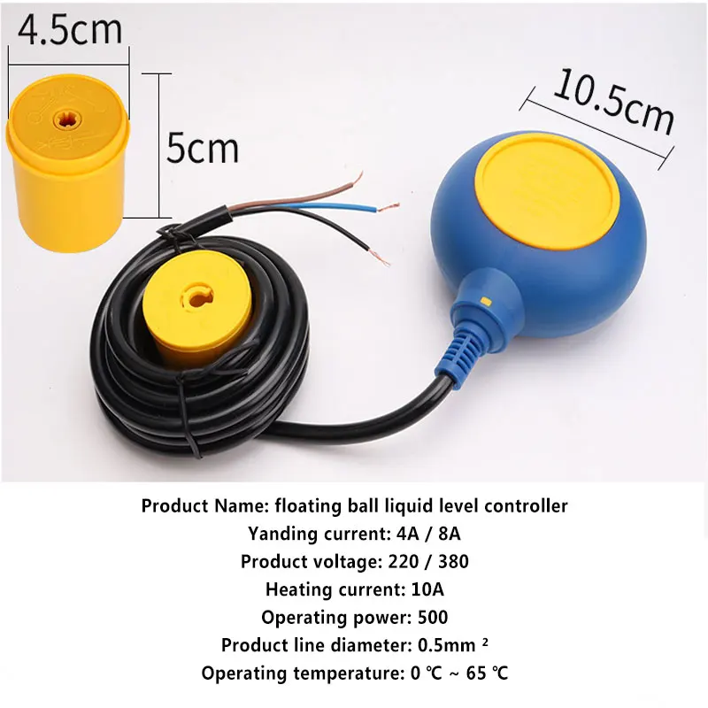 Imagem -06 - Comprimento da Linha 10m Controlador de Nível Líquido Interruptor de Nível Líquido Interruptor de Flutuador Controlador Sensor Contator Mk-ls01y10m