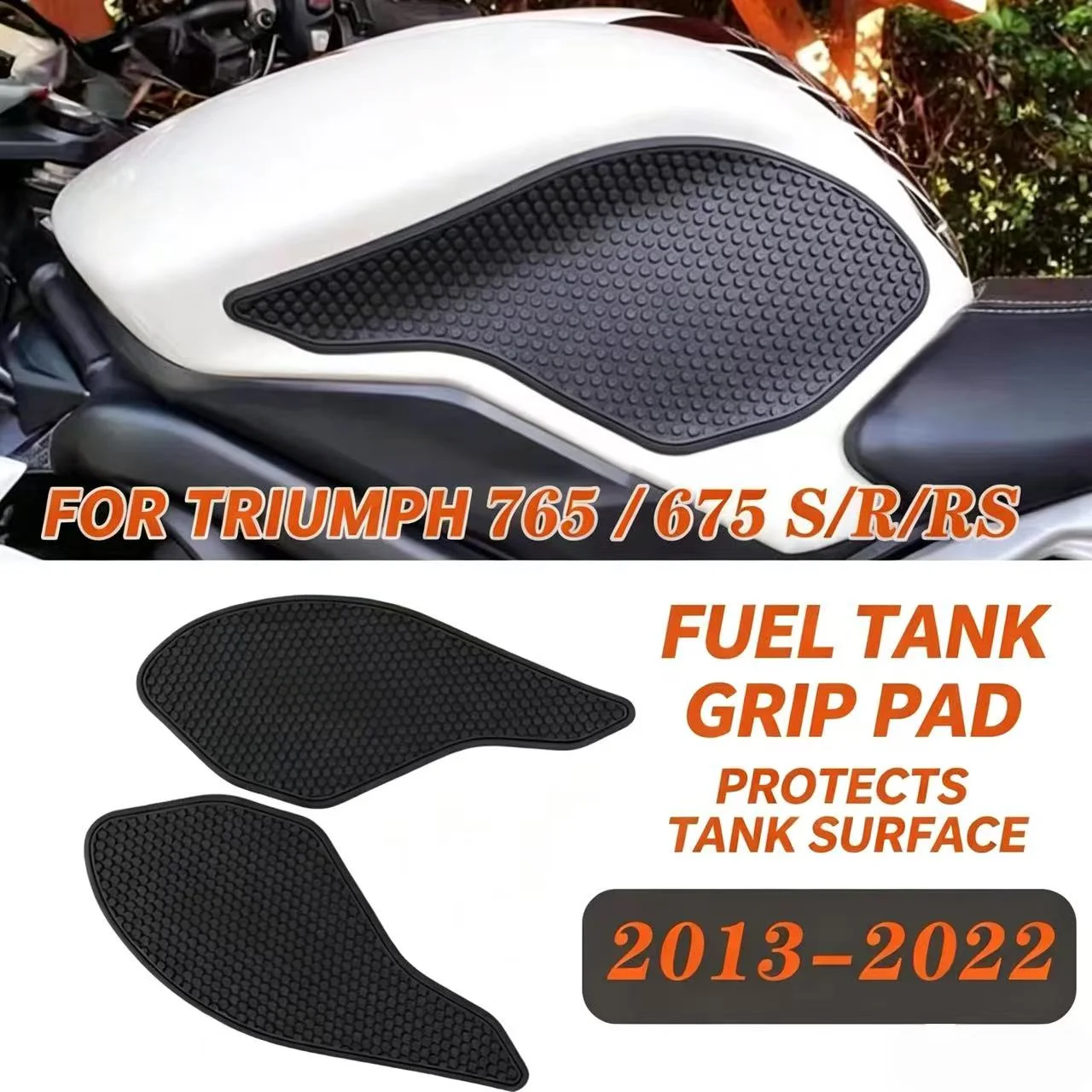 2013-2022- Tank Protection Pad For Triumph 765/675S/RS TankPad Anti-Slip Stickers Decal Gas Knee Grip Traction Pad Tankpad