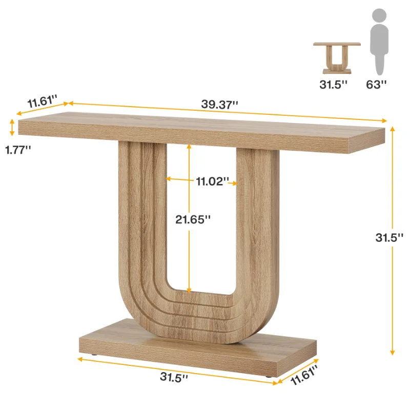 

New Arrival Living Room Furniture Nordic Design Antique 100cm Classic Wood Brown Hallway Wooden Console Tables for Entrance