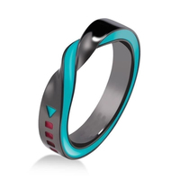 Initial Future Mobius Single Loop Ring Anime Themed Accessory For Students Two Dimeonal Universe Inspired Band