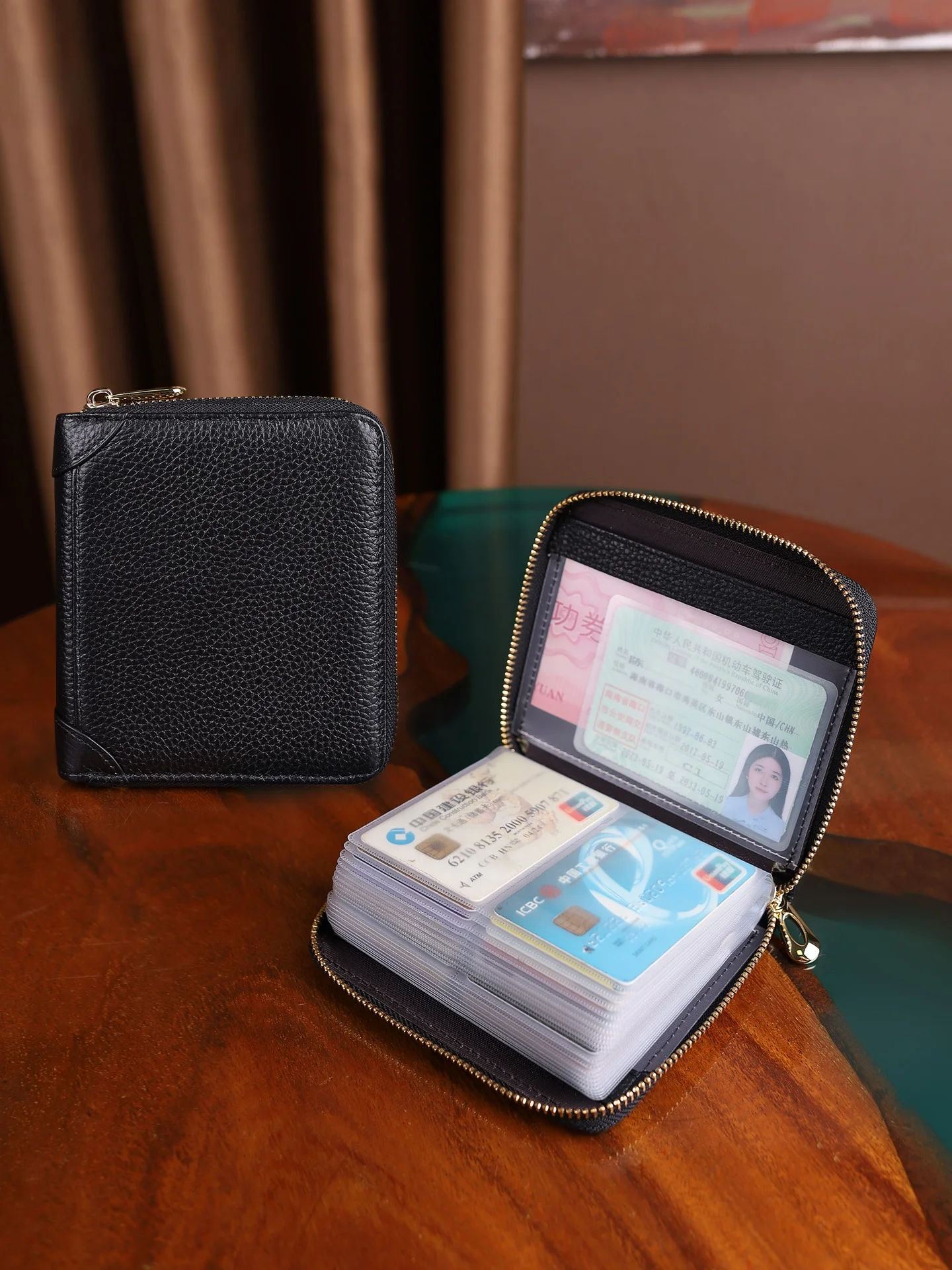 genuine-leather-card-holder-wallet-multi-function-id-driver-license-card-case-storage-organizer-casual-minimalist-style
