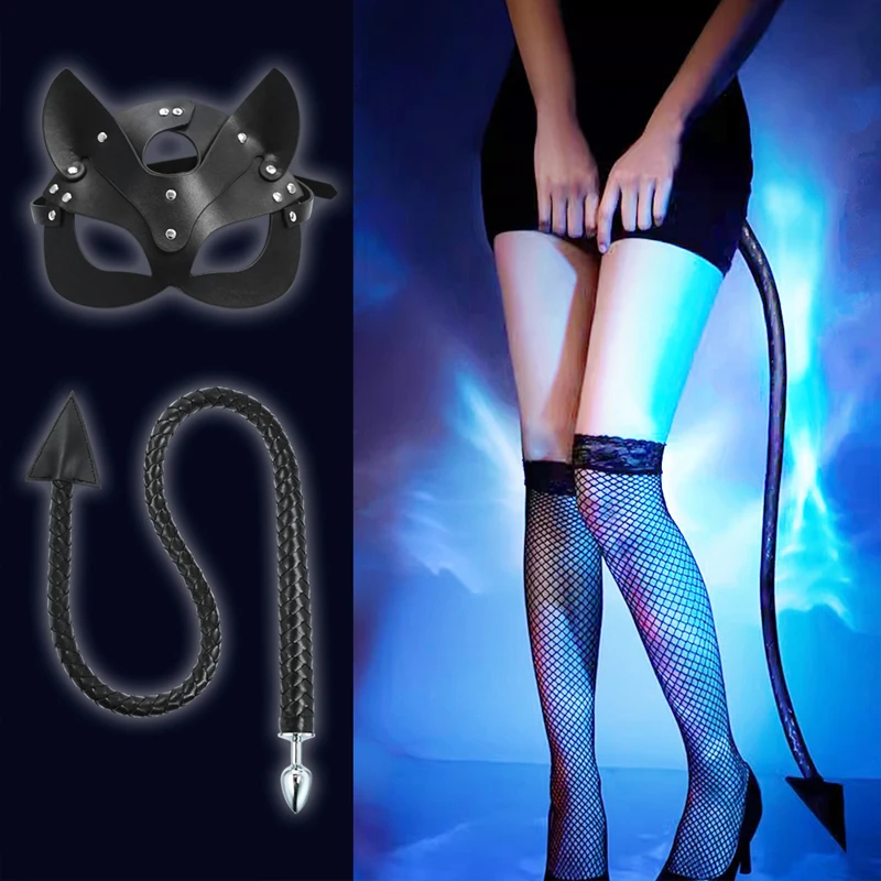 

Bdsm Alternative Sex Toys For Couples Triangle Shape Devil's Tail Anal Plug Whip Fetish Adult Game Role Play Erotic Bondage Mask