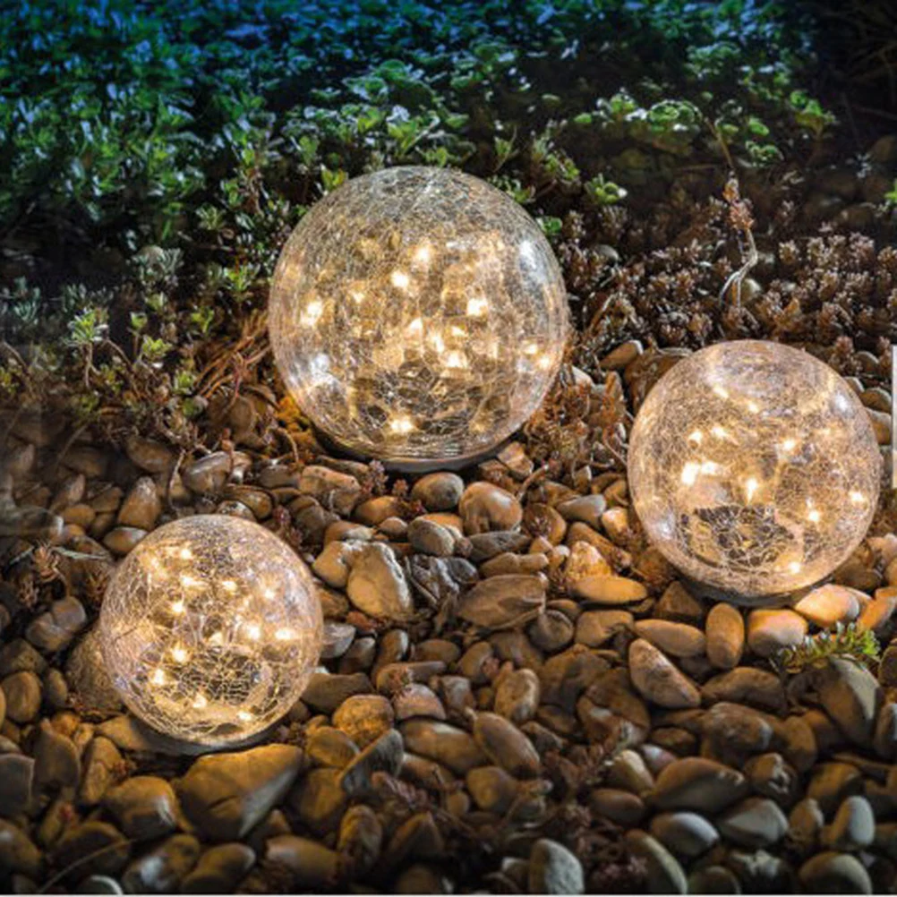 

Solar Crack LED Outdoor Garden Yard Light Waterproof Yard Lamp Crack Ball Lawn Light Solar Powered Landscape Lighting