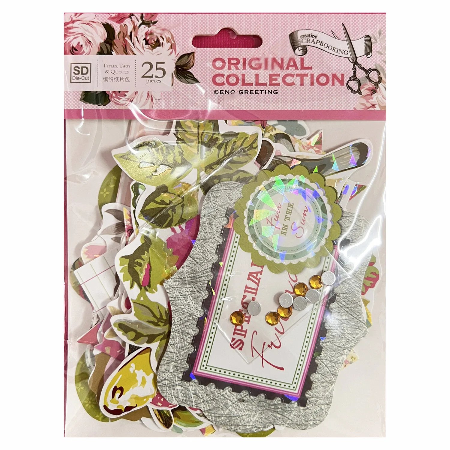

Garden Cardstock Embellishment Die Cut Pack 25pcs For DIY Crafts, Card Making and Scrapbooking Decor