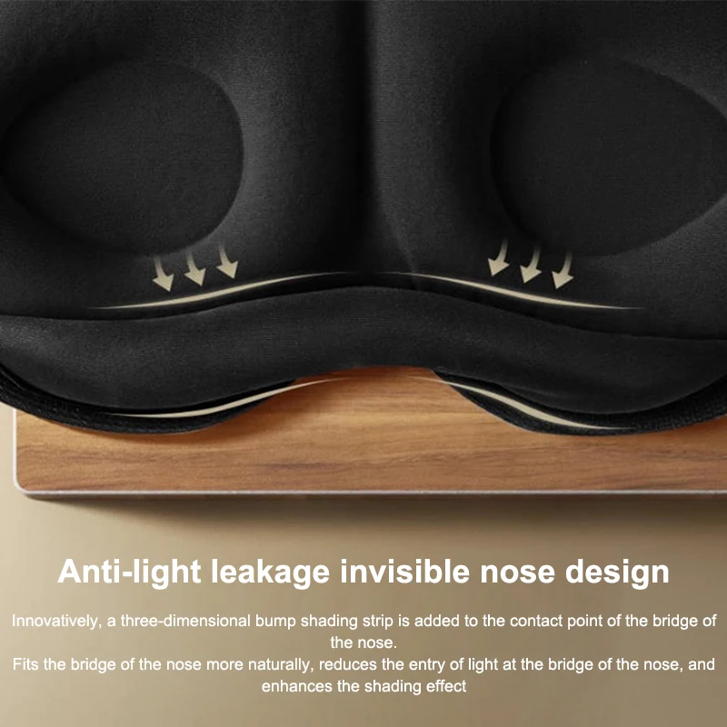 3D Blackout Sleep Mask Sleeping Eye Mask Blindfold For Unisex Soft Tiredness Relief Eye Cover Night Sleeping Aid Sleep Patch