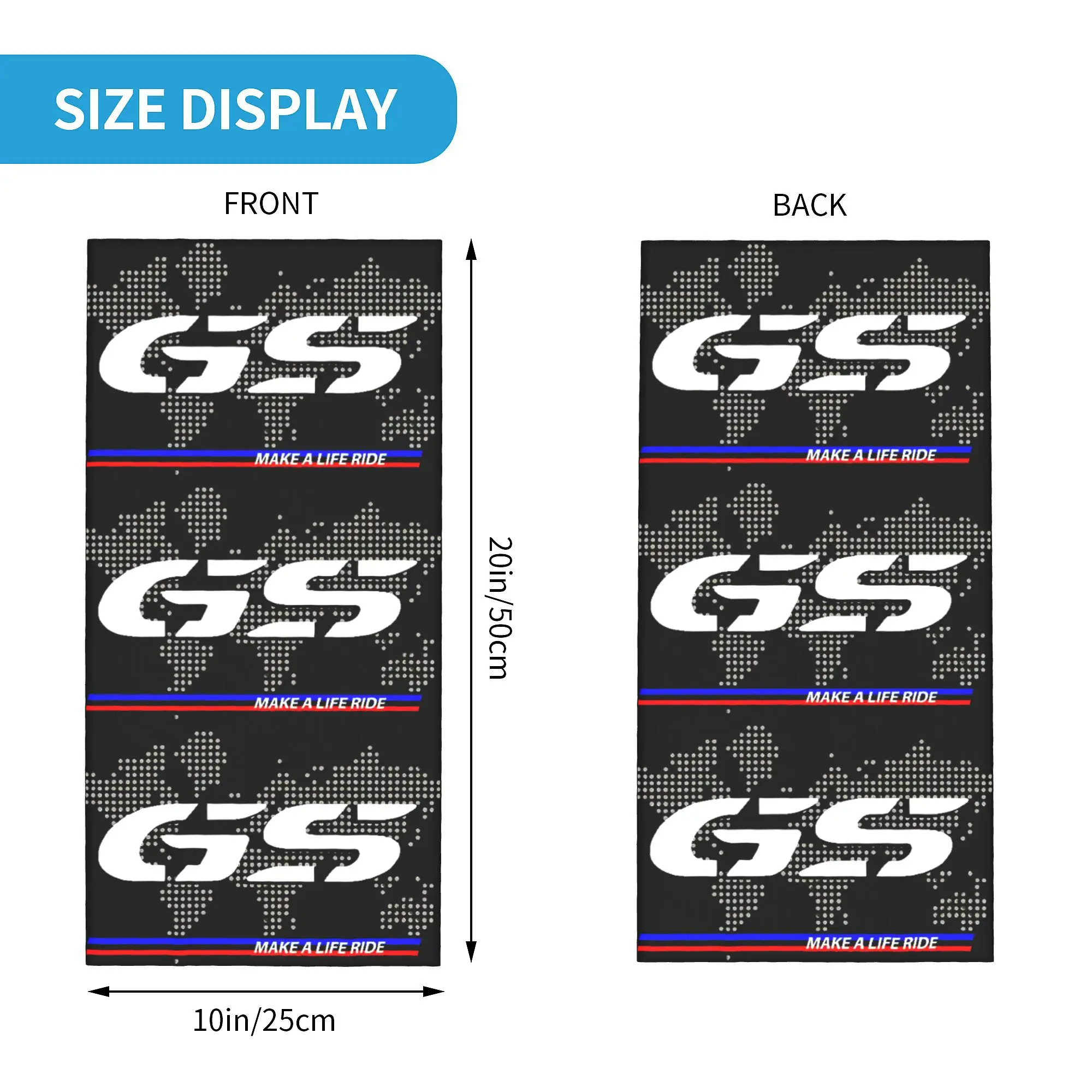 Custom GS Motorcycle Adventure Neck Gaiter Women Men UV Protection Winter  Bandana Scarf for Cycling