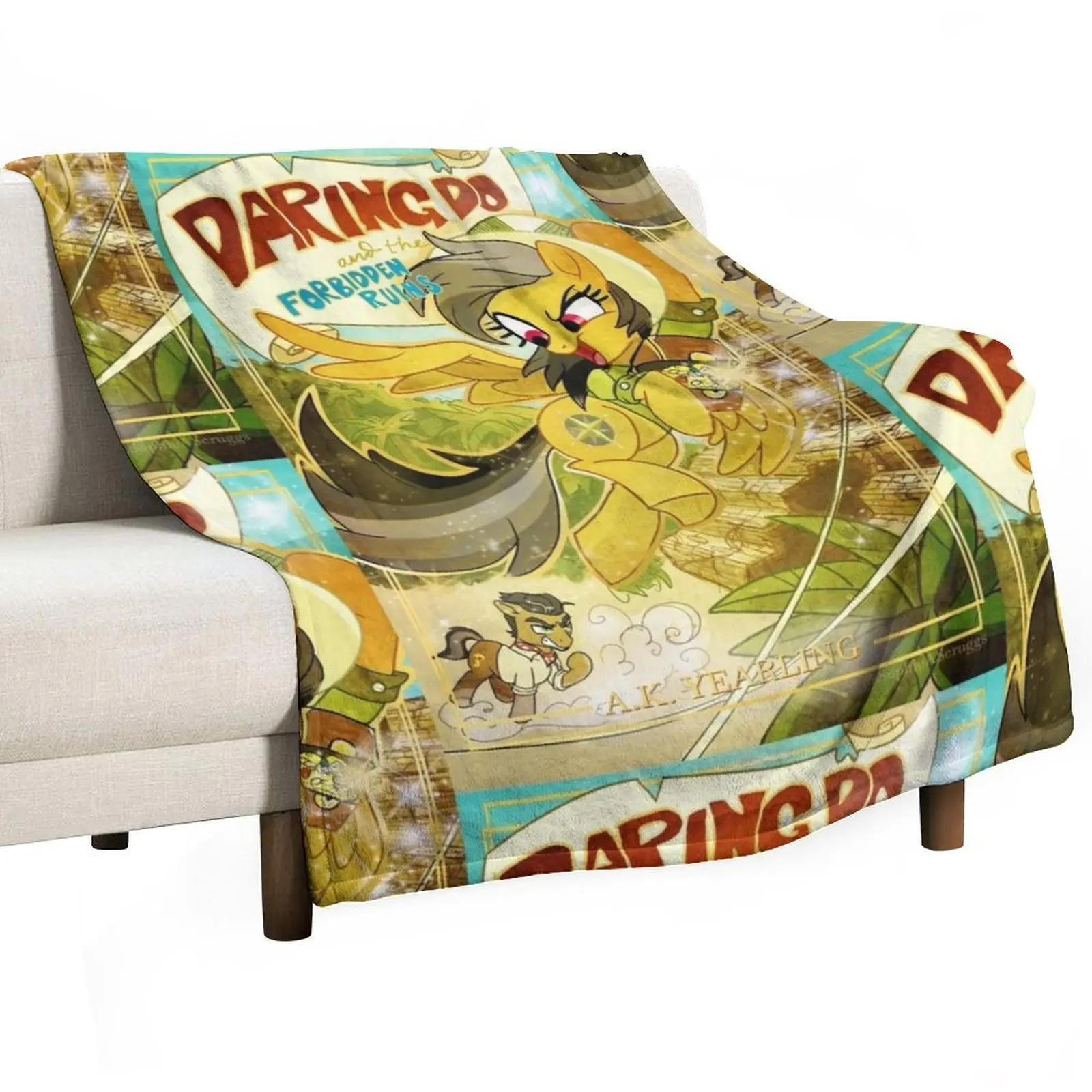 Daring Do Throw Blanket Beach heavy to sleep Flannel Fabric Blankets