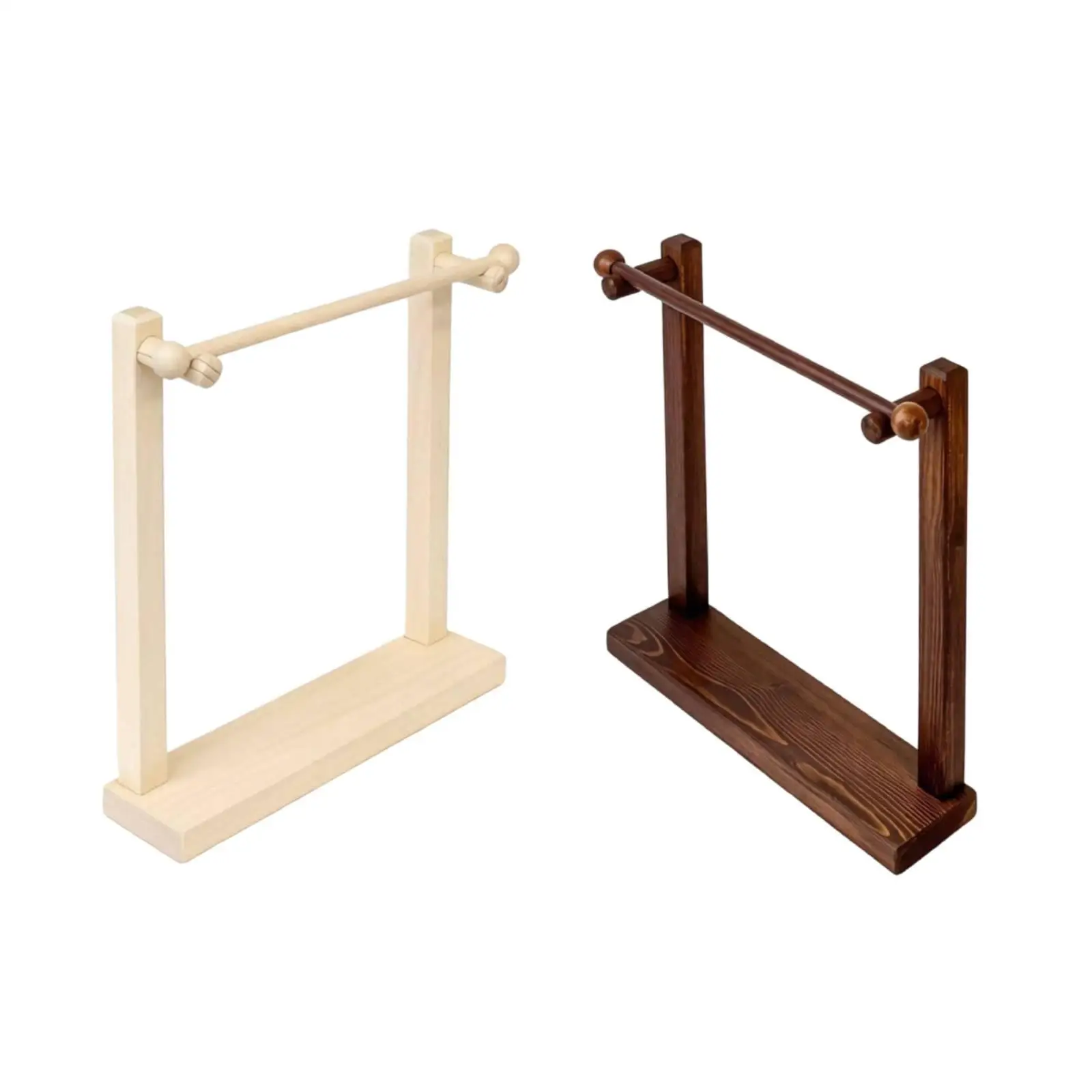 

Necklace Organizer Bedroom Dressing Table Decor with 8 Hooks Vertical Wooden Jewelry Display Stand Necklace Holder Storage Rack