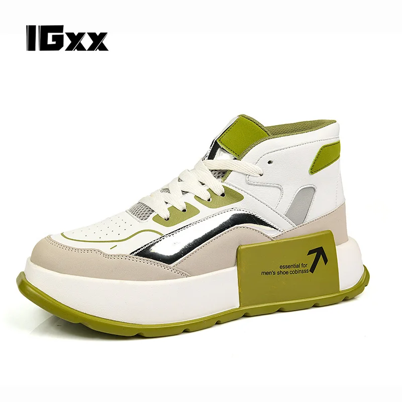 

2022 Men Air Punk Street Sneaker High-top Shoes Platform Designer Shoes Outdoor Original Sneakers Height Increasing Breathable