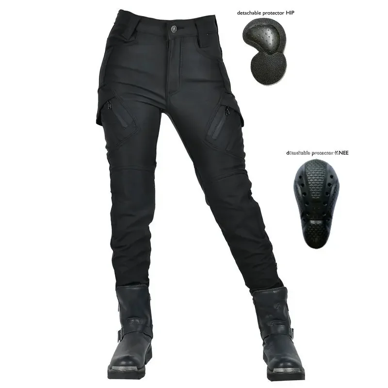 VOLERO Motorcycle Pants Women's Winter Riding Warm Pants Waterproof and Fleece Women's Windproof High-waisted Motorcycle Pants