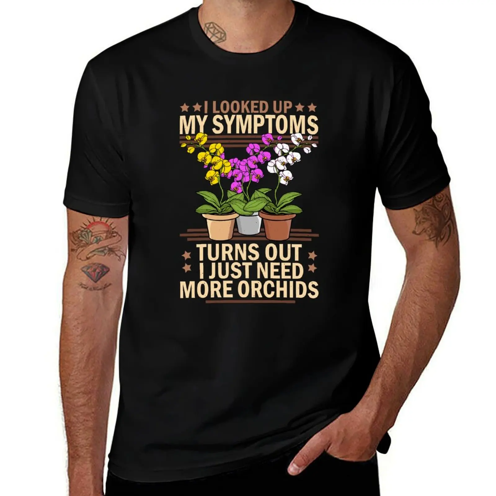 Orchid Flower Lover Women Florist Plants Mother Orchid T-Shirt Street Art Print Tee Shirt T-Shirt